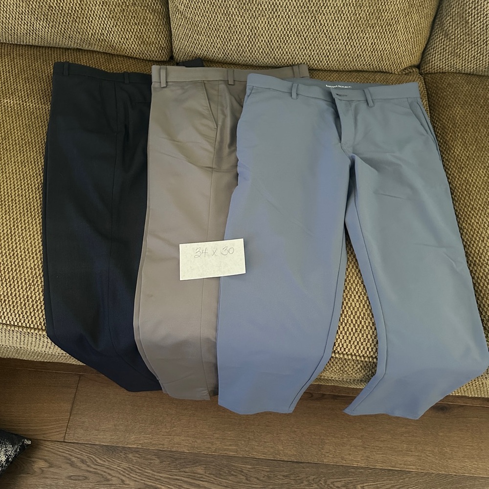 3 pair men’s slacks. 34x30L